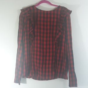 BeachLunchLounge Buffalo Plaid Blouse